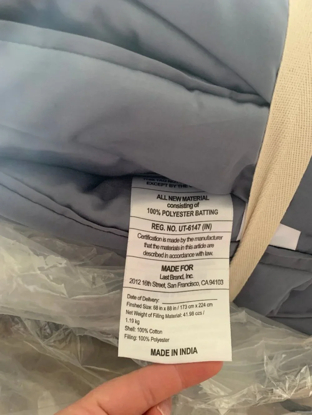 Quince Sateen Comforter Twin Mineral